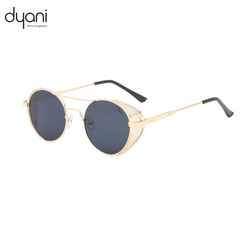 Dyani Dusk Seeker sunglasses with mesh edge metal frame and windshield sides, vintage modern design.