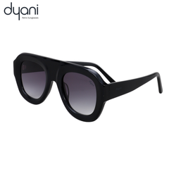 Bold Velora acetate sunglasses with rounded frame and gradient UV400 lenses for retro-modern style by Dyani.