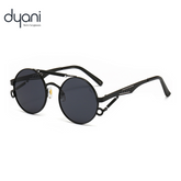 Dyani The Odyssey round sunglasses with lightweight frame and UV400 lenses, perfect for bold trendsetters seeking unique style.