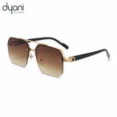 Dyani The Apex Sunglasses with sleek, boxy design and polycarbonate frame, exuding bold, modern style.