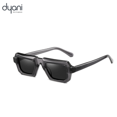 Sleek and bold square-shaped The Phantom sunglasses by Dyani, featuring premium acetate and geometric design, perfect for summer.