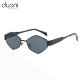 The Kairox sunglasses with asymmetric geometric lenses and matte finish, designed for bold individuality and a modern sci-fi noir look.