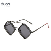 Dyani The Diamond metal hollow frame sunglasses with UV protection and vintage aesthetic.