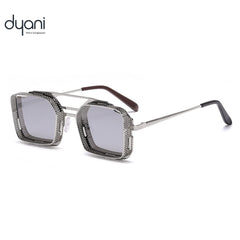 Dyani PolyGun Punk Style Shades with metal frame and UV 400 protection, perfect for music festivals and a sleek retro look.
