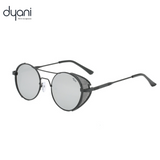 Dyani Dusk Seeker sunglasses with mesh edge metal frame and windshield sides, blending vintage and modern style.