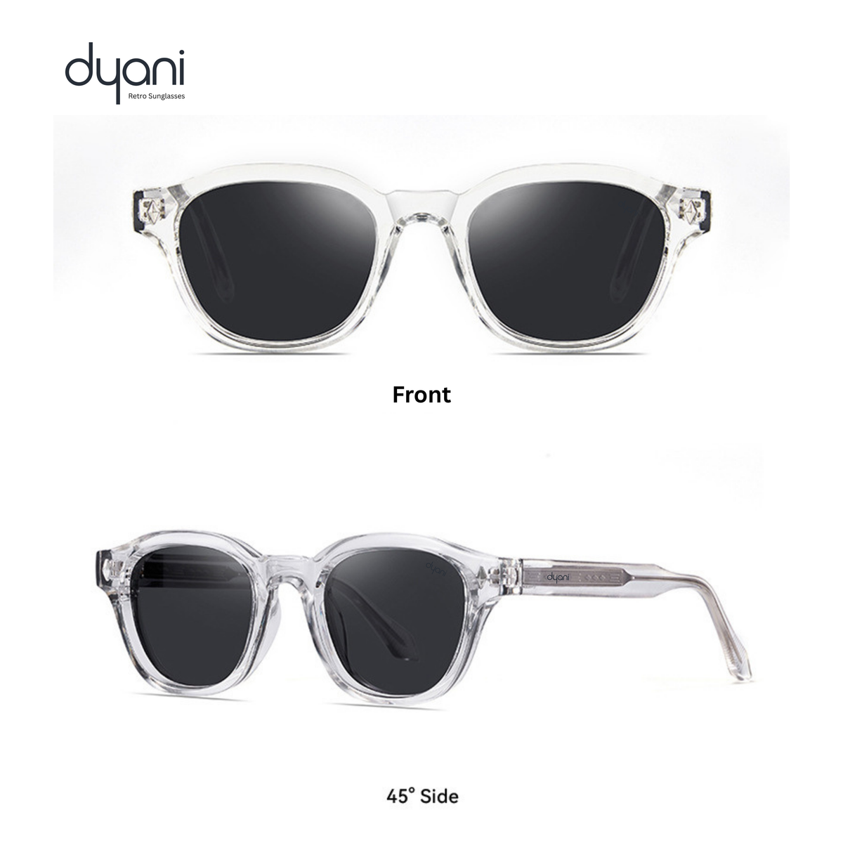 Mercer retro sunglasses with rounded frame 