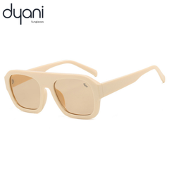 The Driftwood sunglasses in neutral tone, featuring a sculpted, minimalist frame for an effortless, cool look by dyani brand.