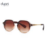 The American sunglasses by Dyani with black frames, gold accents, Italian elegance, and polycarbonate frames for luxury style.