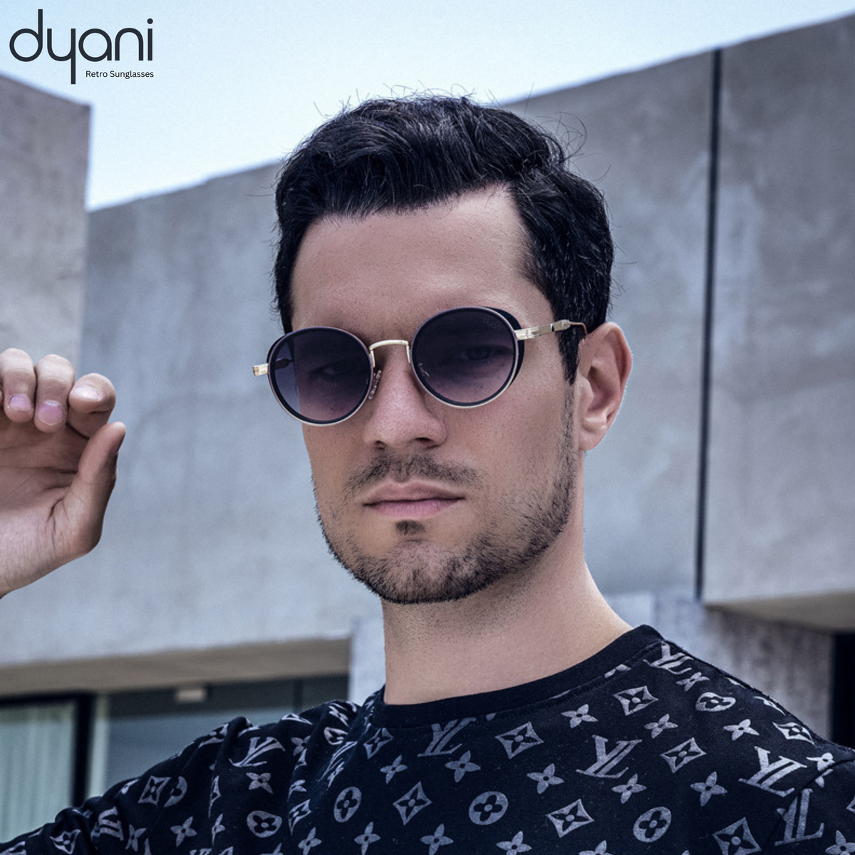 Luna. Dyani vintage charm with these steampunk inspired round sunglasses
