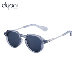 The Lonix sunglasses with sand transparent gray frame, matte silver accents, polarized lenses for clarity and style.