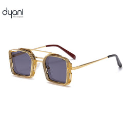 Dyani PolyGun Punk Style Sunglasses with metal frame and UV 400 protection, ideal for a sleek retro look.